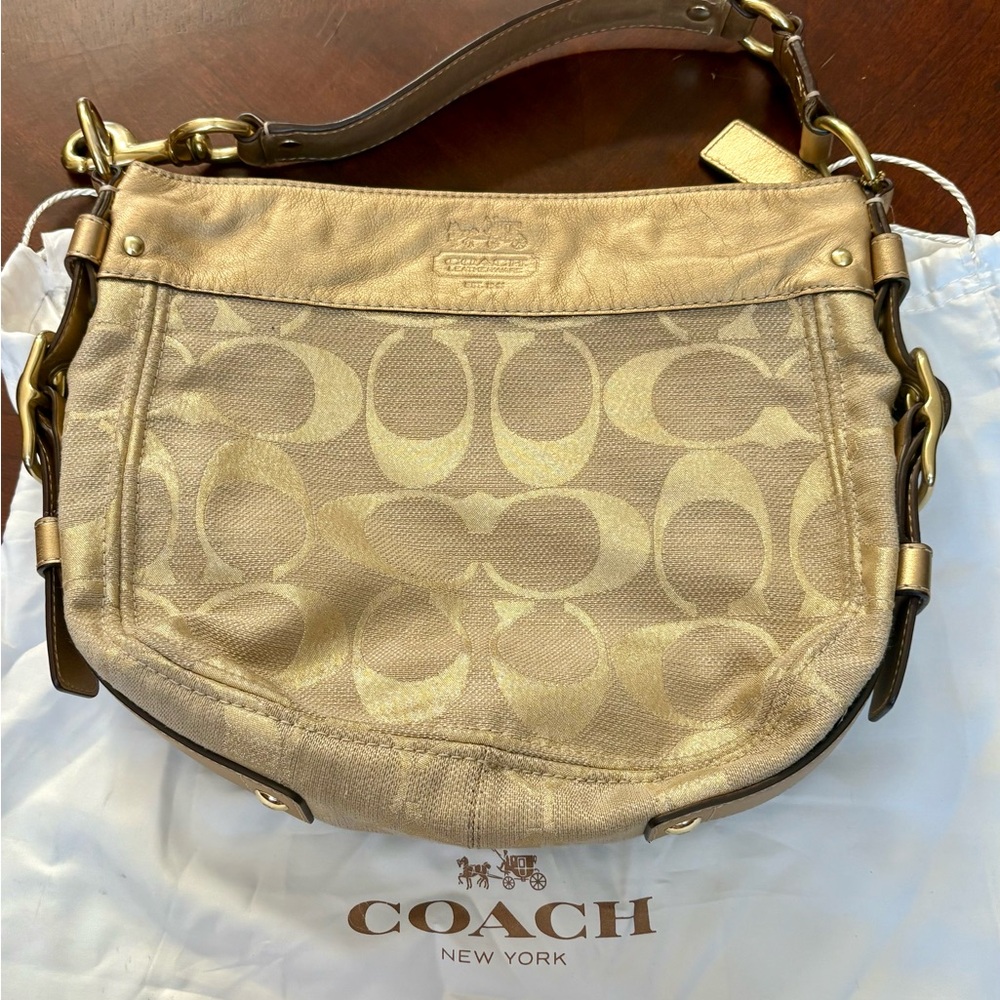Coach Gold Zoe Bag